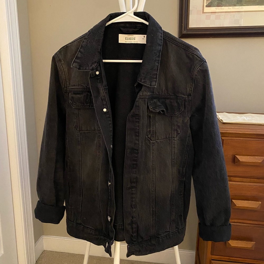 Topman Black Denim Jacket
